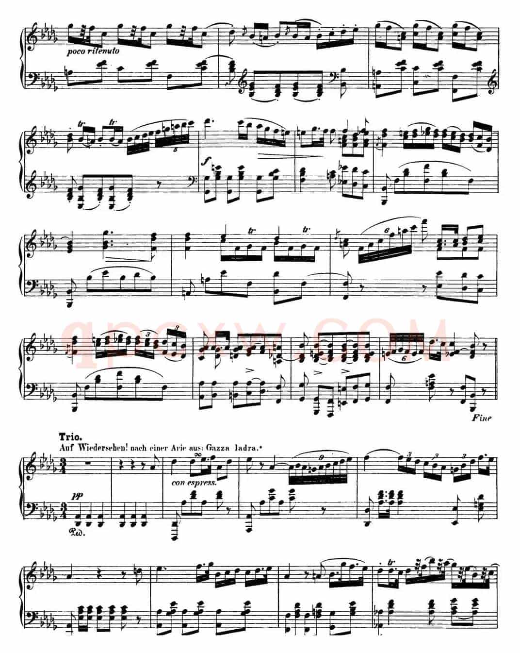 肖邦 波兰舞曲 Op.posth.P.1 No.5 降B大调