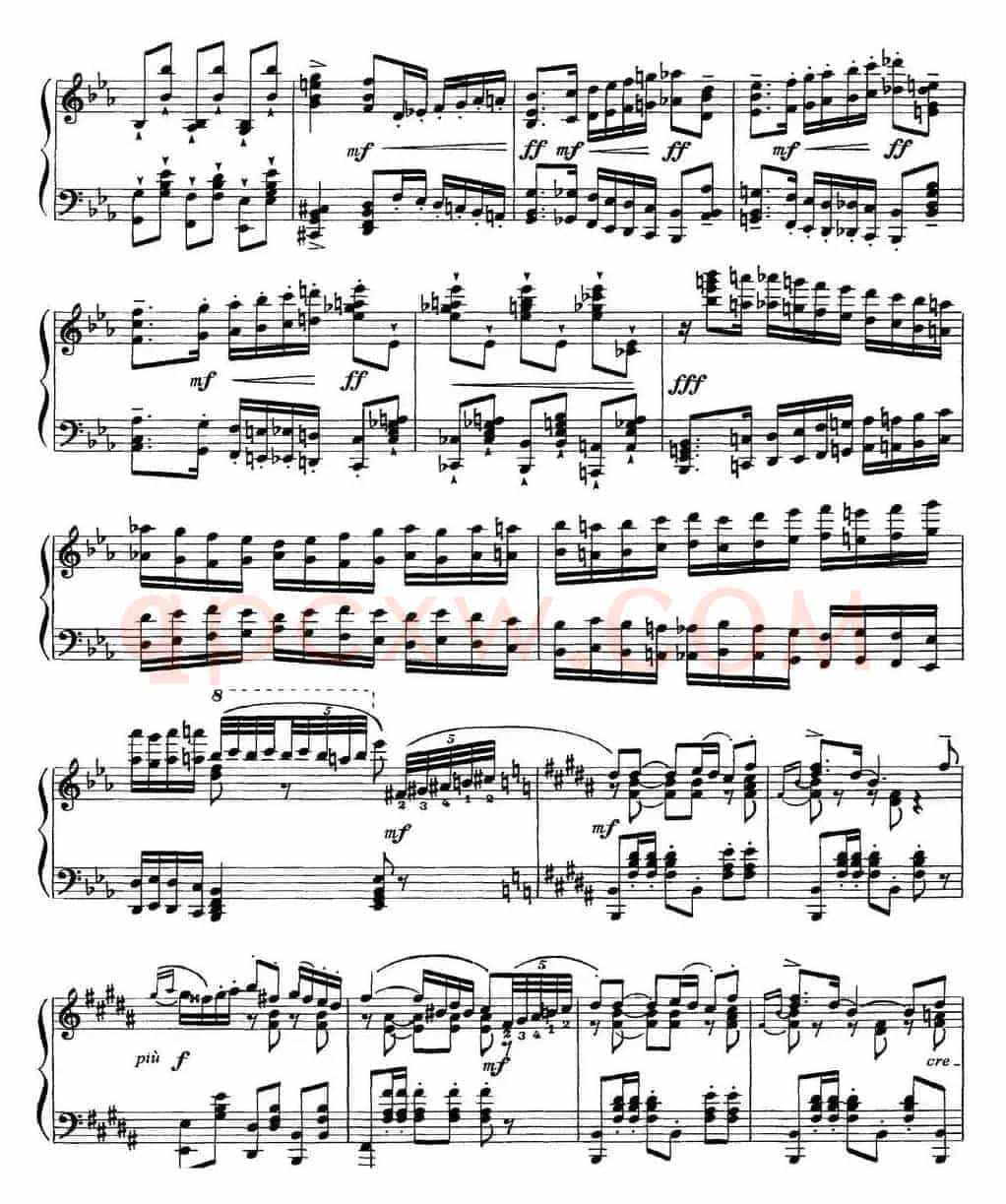 柴可夫斯基18首钢琴小品Op.72(7.Polacca de concert)