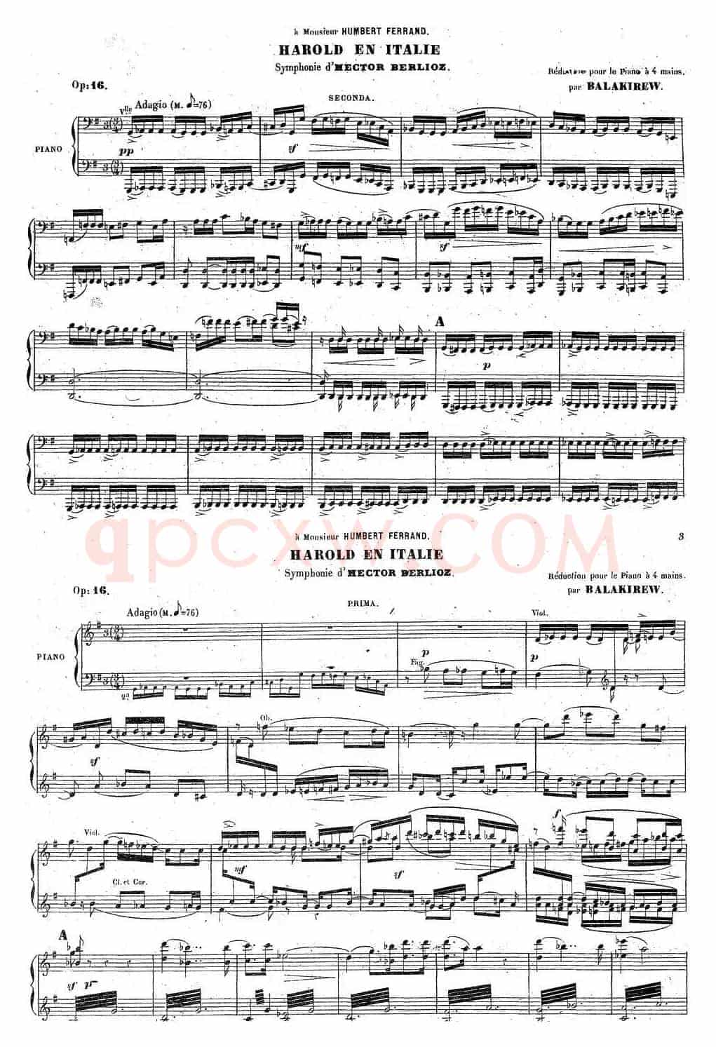 Harold en Italie Op.16 - 4 Hands(哈罗尔德在意大利·四手联弹)(P1——10)