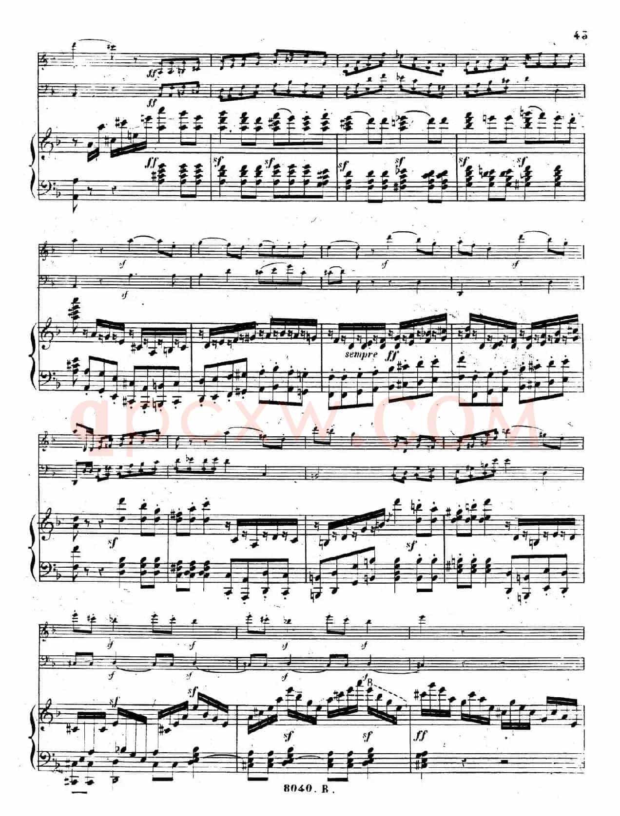 Piano Trio No.1 in d Minor Op.49(d小调第一钢琴三重奏·第四乐章)