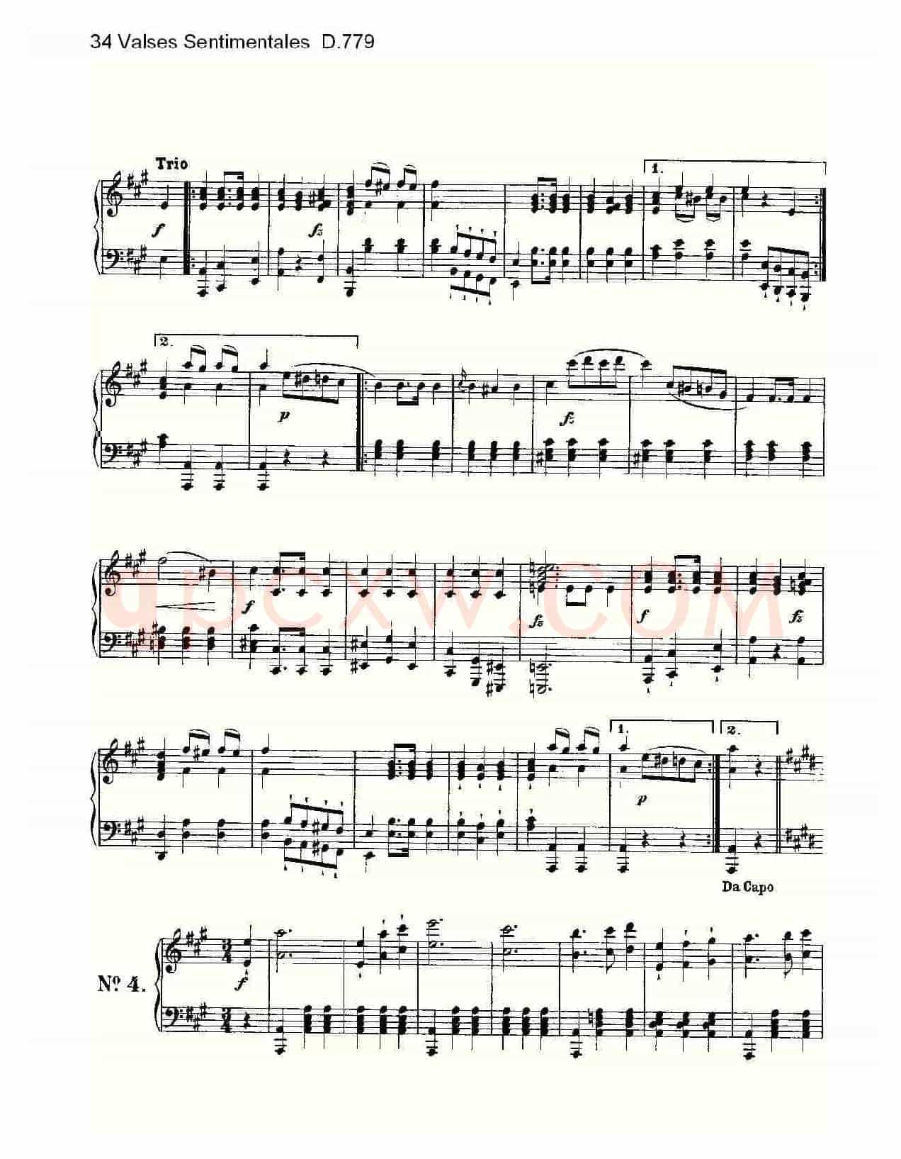 34 Valses Sentimentales D.779(34 伤感圆舞曲 D.779)