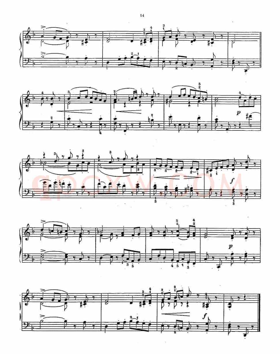 Album f the Young Op·62(6· 加沃特舞曲 Gavotte,d小调)