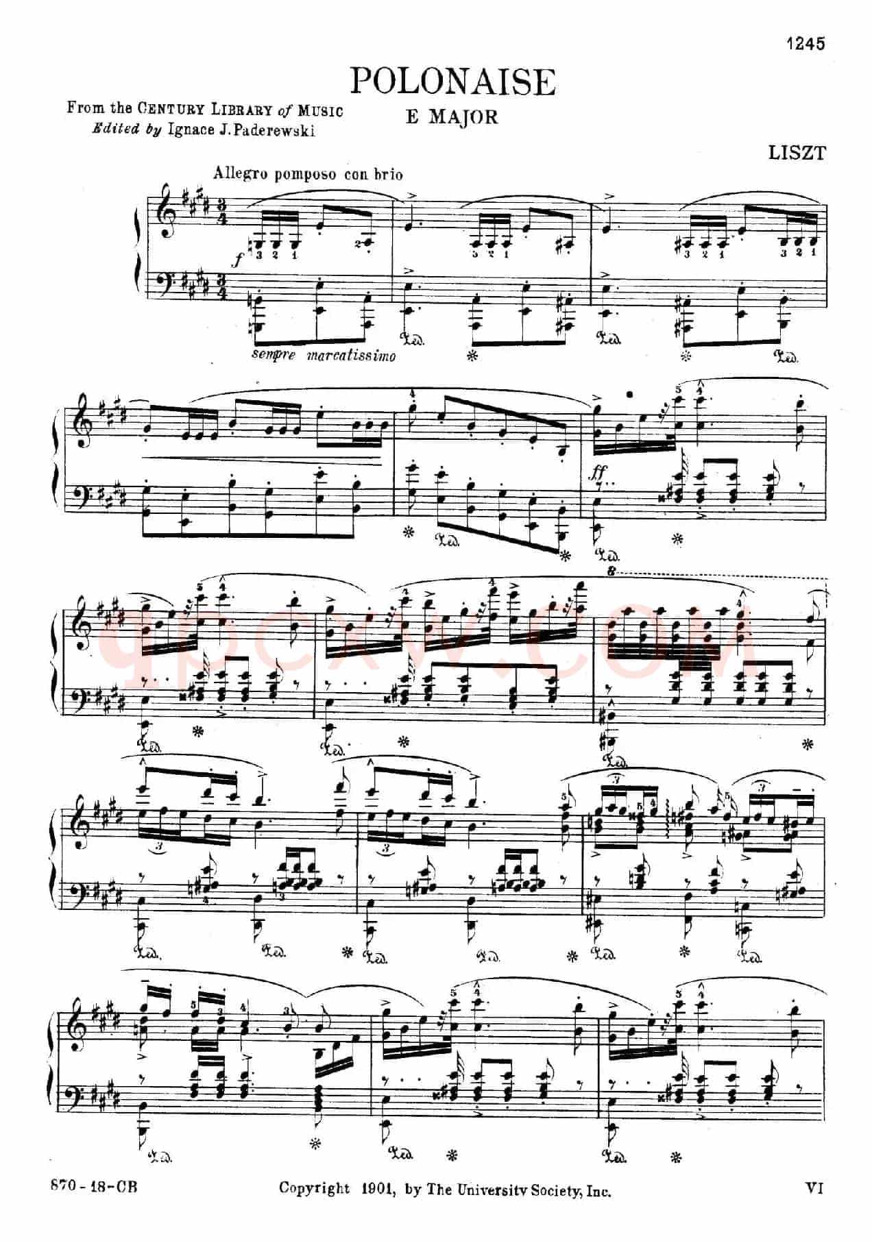 Two Polonaises S.223（2首波洛奈兹舞曲·E大调）
