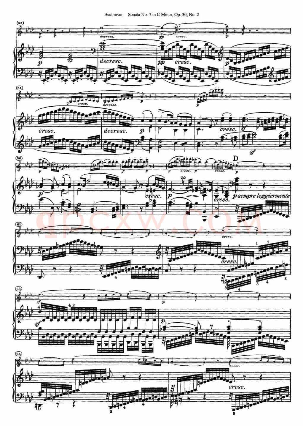 Violin Sonata No.7 in C Minor Op.30 No.2（小提琴+钢琴伴奏）