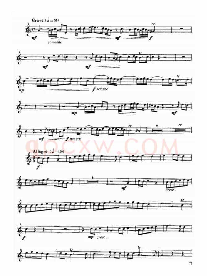 小号考级四级乐曲7首