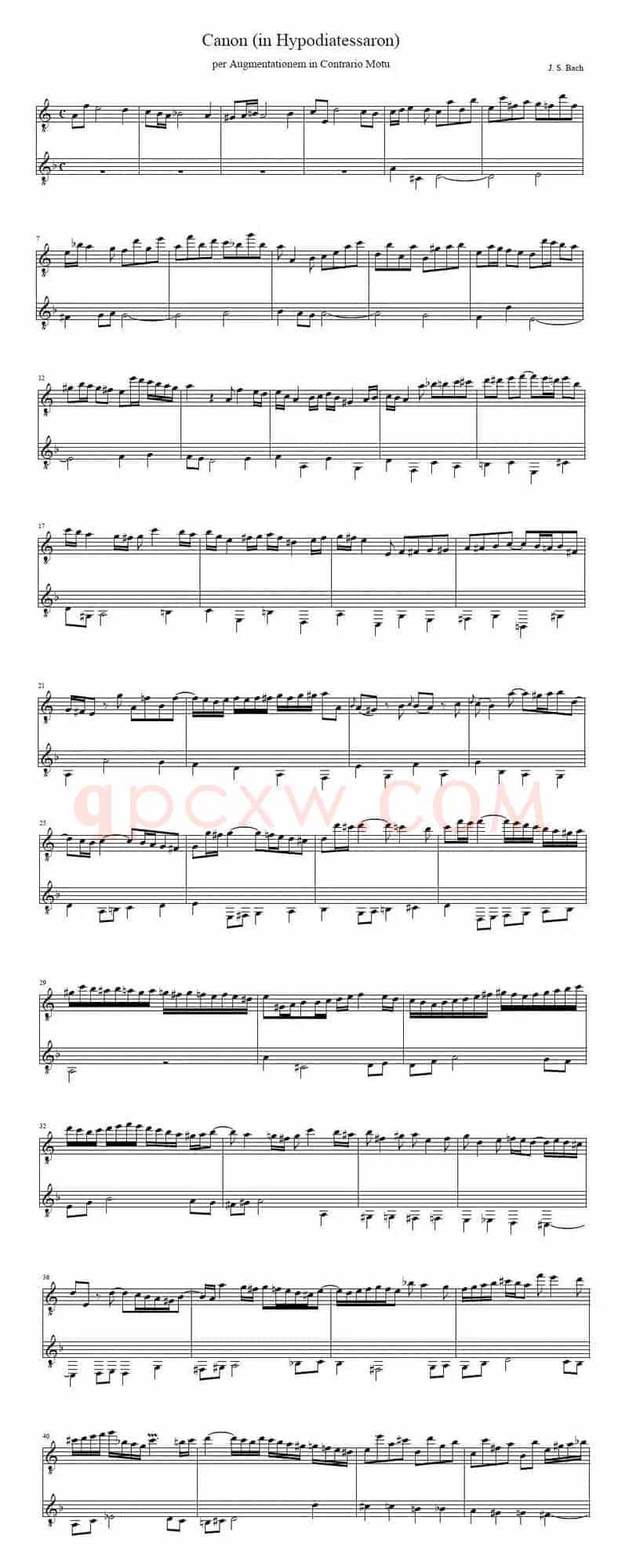 Canon（in Hypodiatessaron [卡农 吉他二重奏]）
