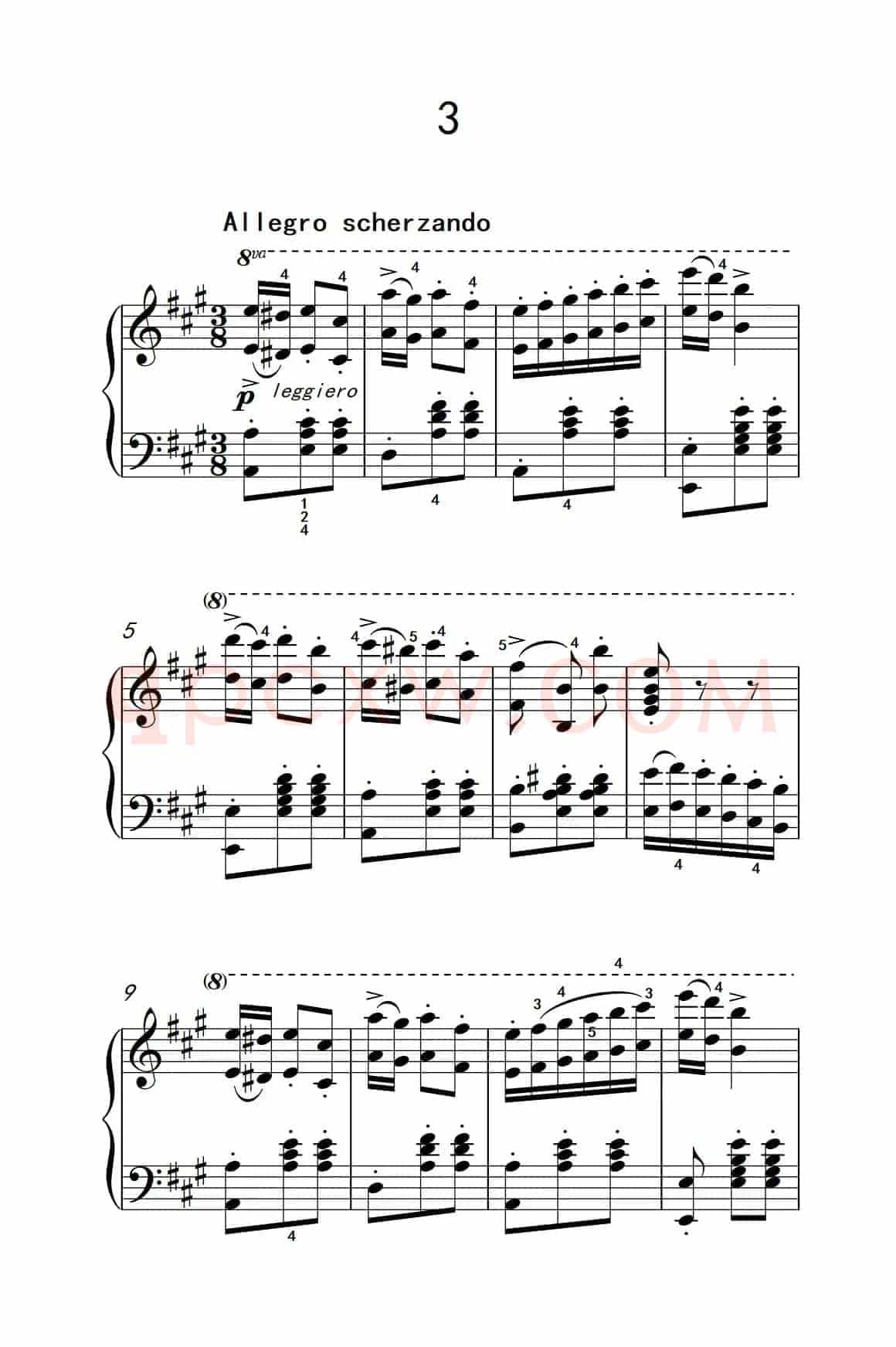 车尔尼钢琴八度练习曲 553（3）