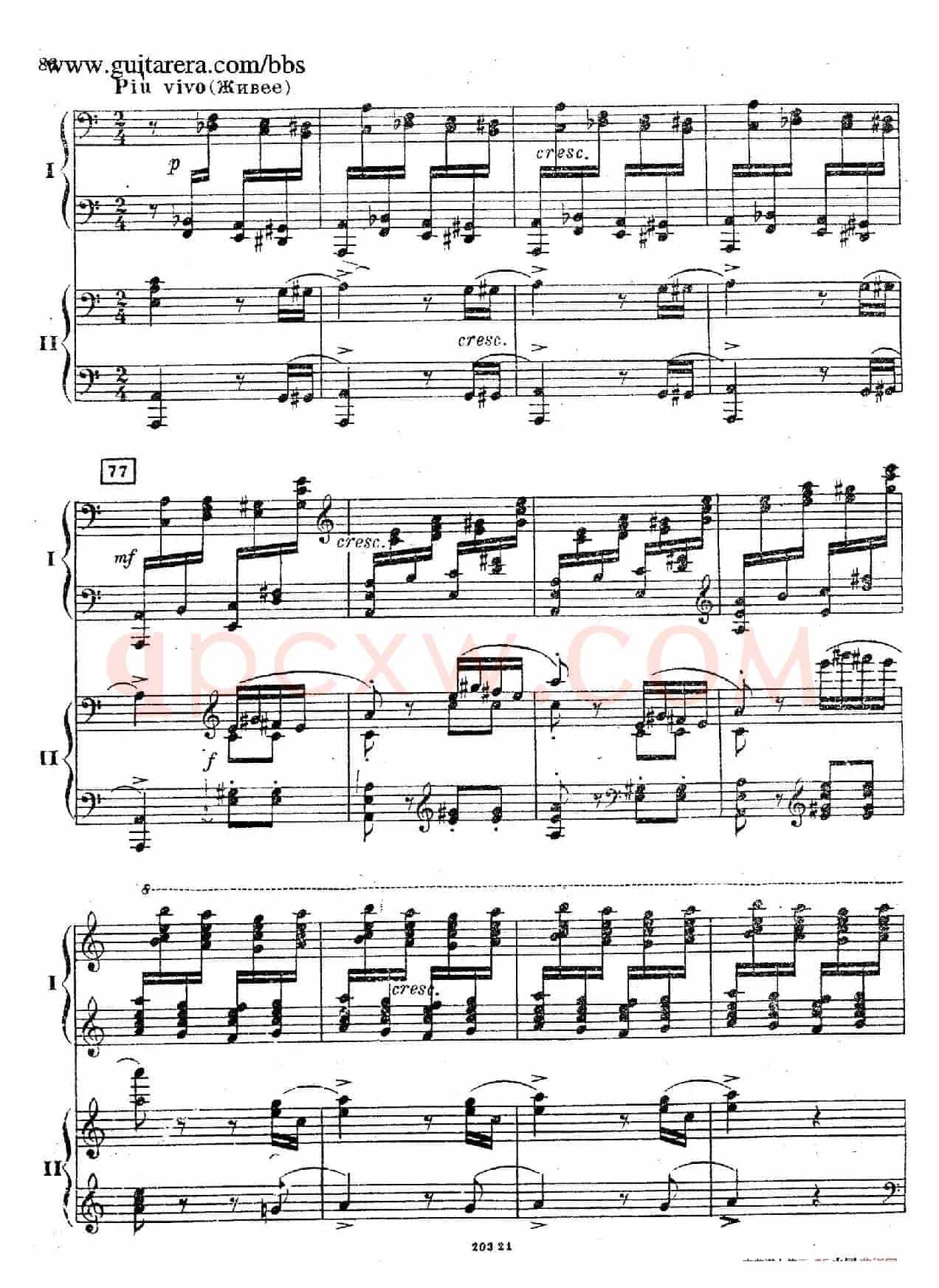 Rhapsody On A Theme Of Paganini Op.43(帕格尼尼主题狂想曲·双钢琴)(P61——87)