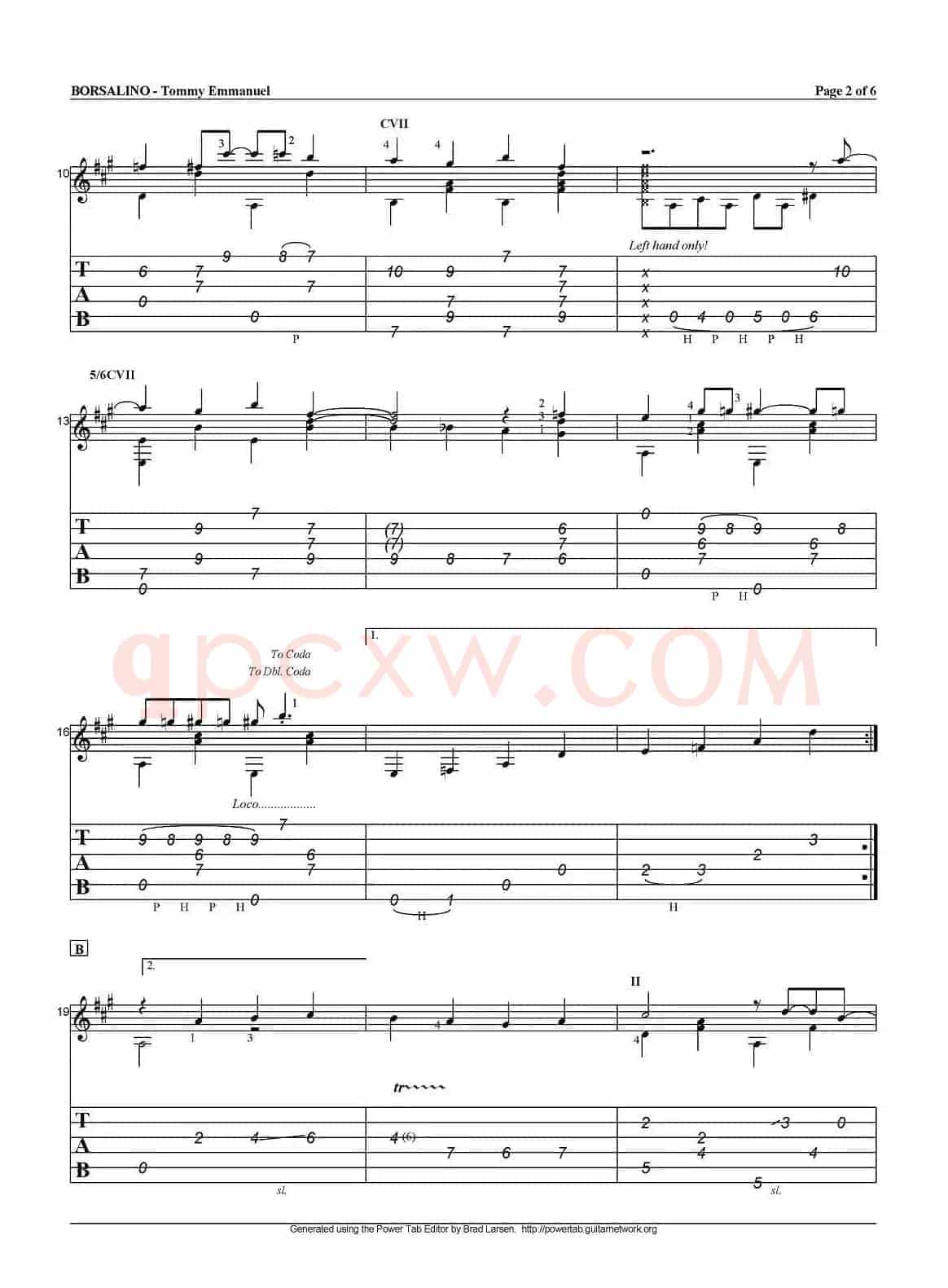 tommy emmanuel：borsalino（指弹吉他）