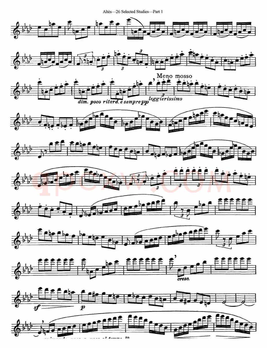 阿尔泰斯26首精选长笛练习曲（NO.8）