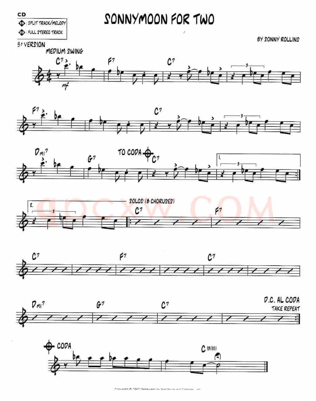 SONNYMOON FOR TWO（jazz系列萨克斯谱）