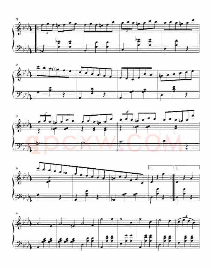 降D大调华丽圆舞曲（小狗圆舞曲）