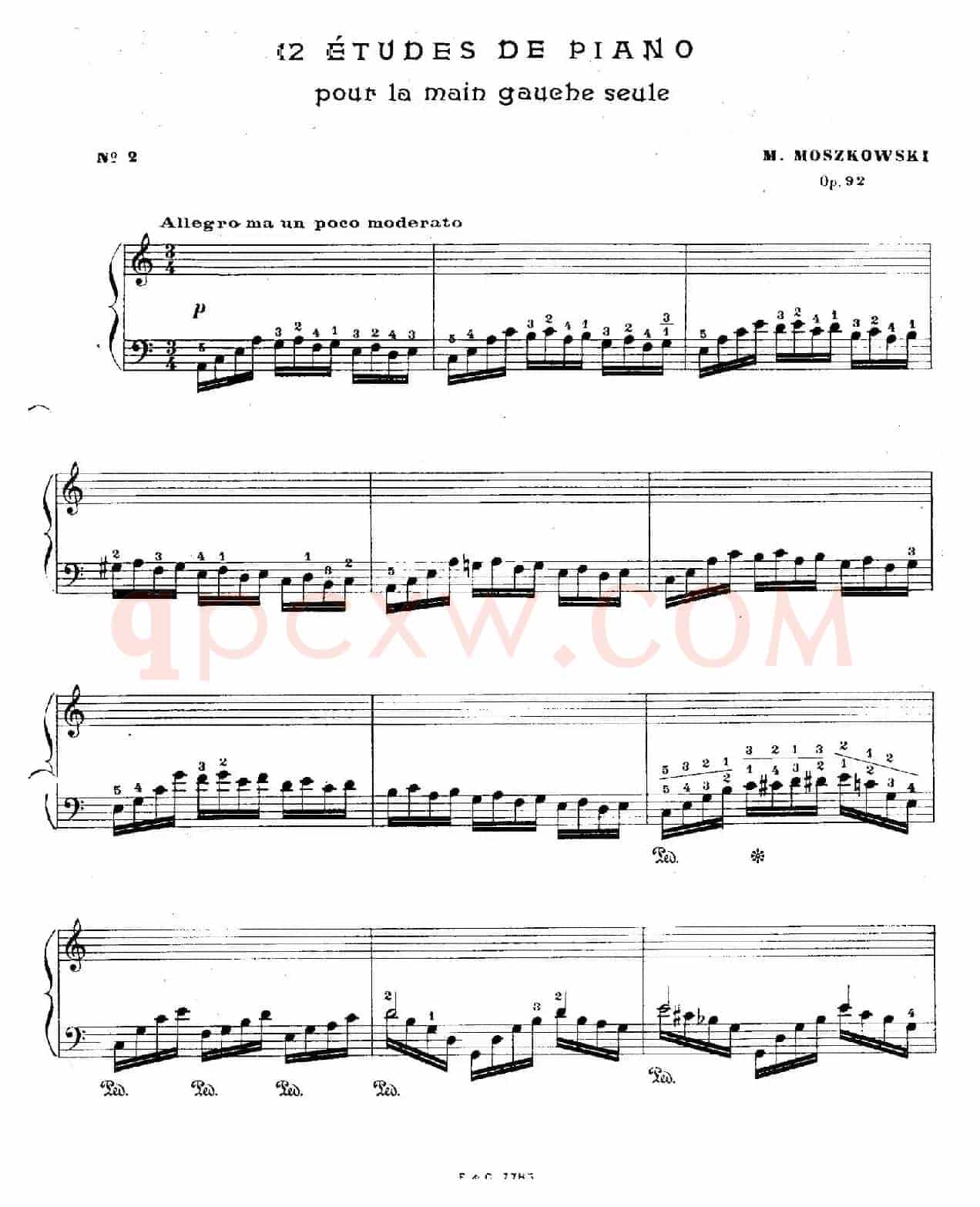 12 Etudes For The Left Hand Op.92 No.2(12首为左手而作的钢琴练习曲)