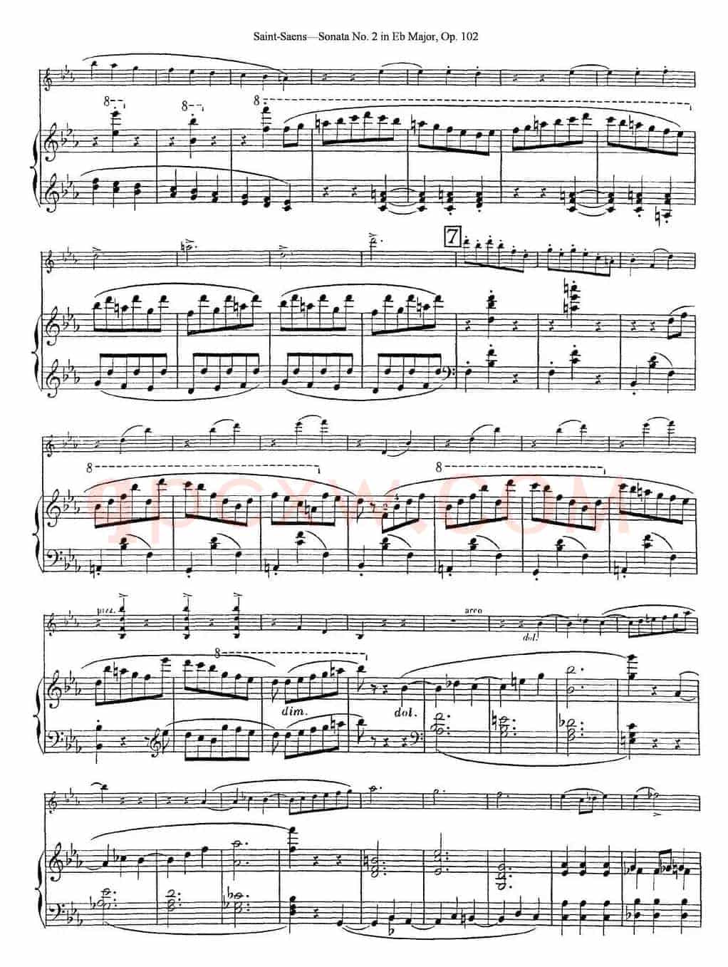 Violin Sonata No.2 in Eb Major Op.102（小提琴+钢琴伴奏）