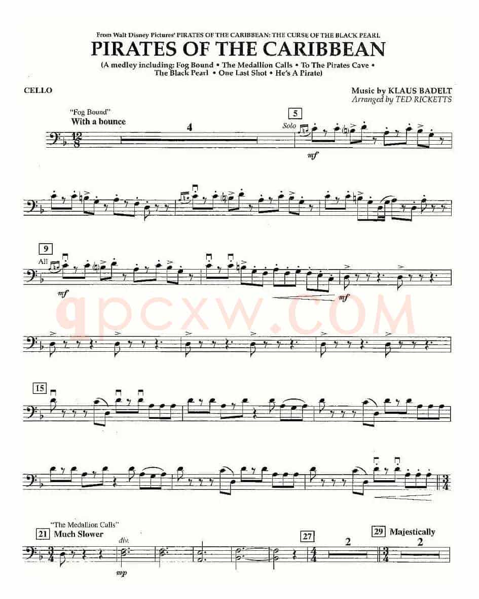 pirates of the carribean cello（加勒比海盜 [大提琴]）