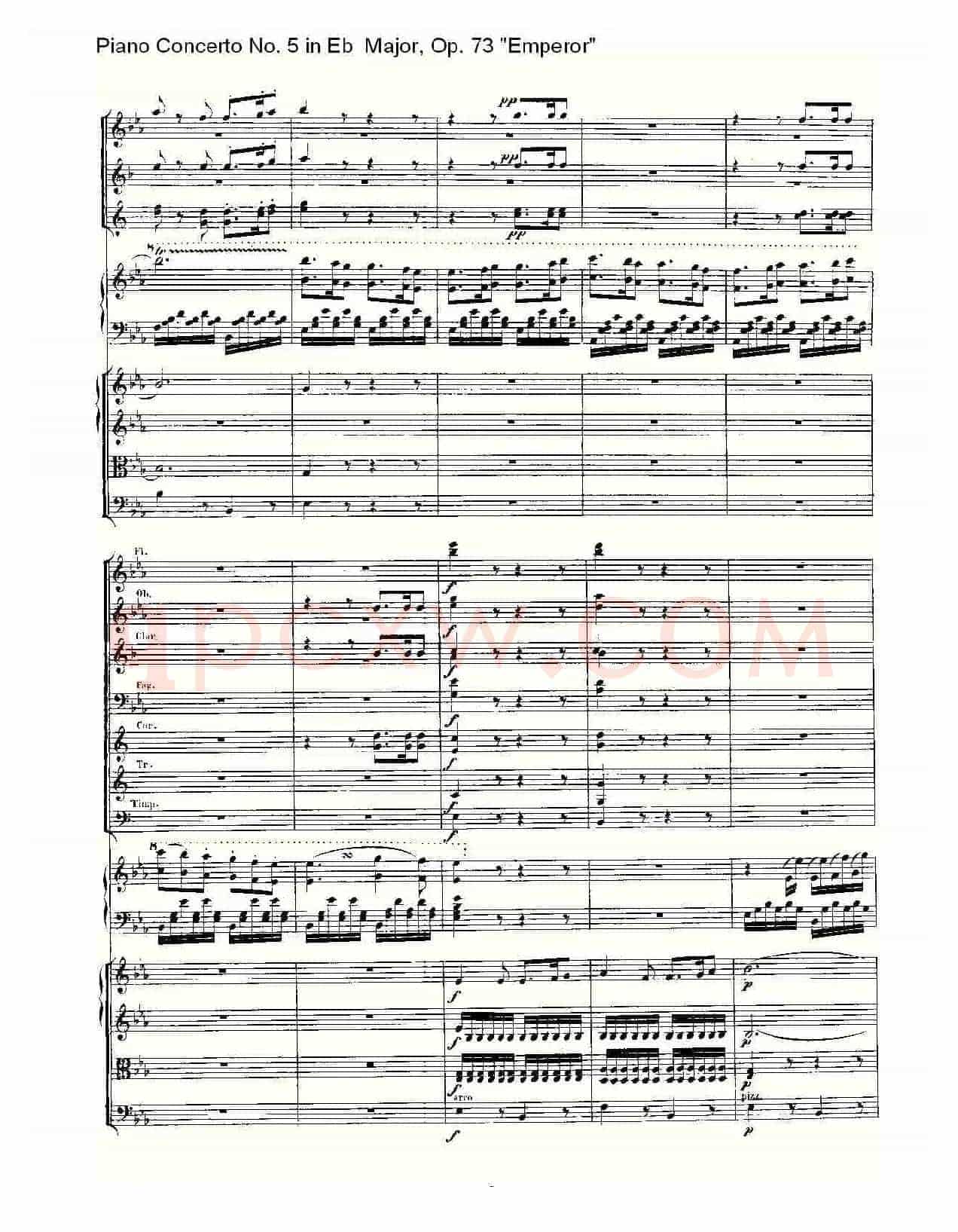Eb大调钢琴第五协奏曲 Op.73“皇帝”第三乐章