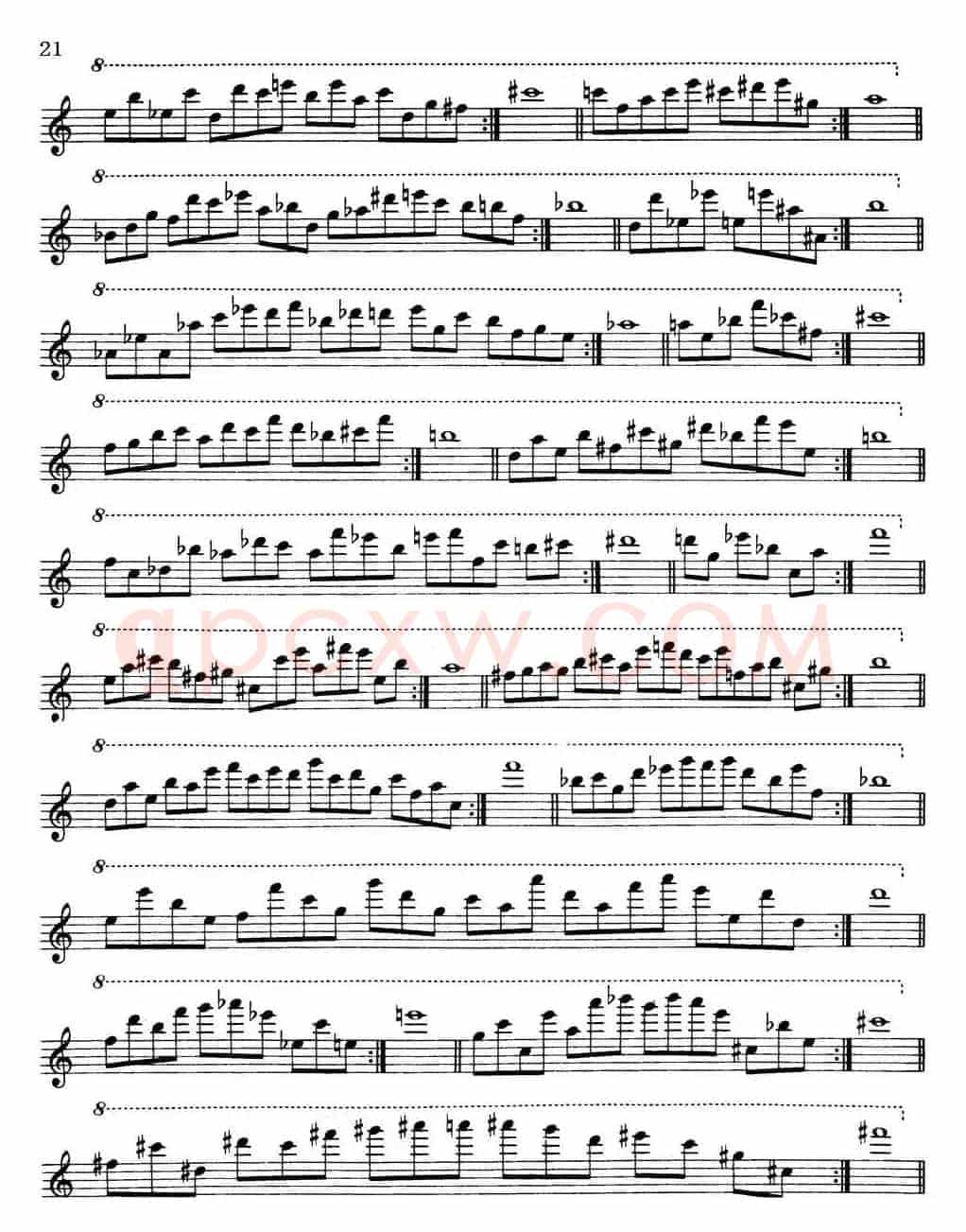 Top Tones For Sax（Methode）（萨克斯大小调音阶练习）