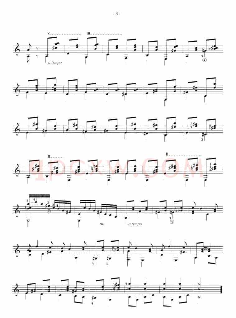 Napoleon Coste《25 Studies,Op.38》（STUDY 1）