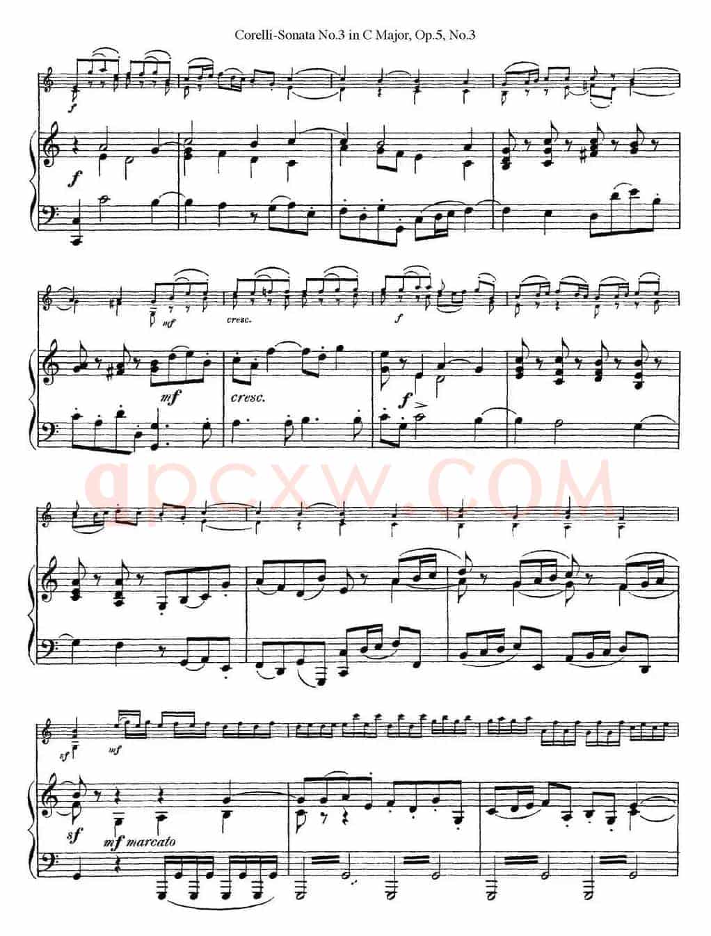 Sonata No.3 in C MajorOp.5 No.3（小提琴+钢琴伴奏）