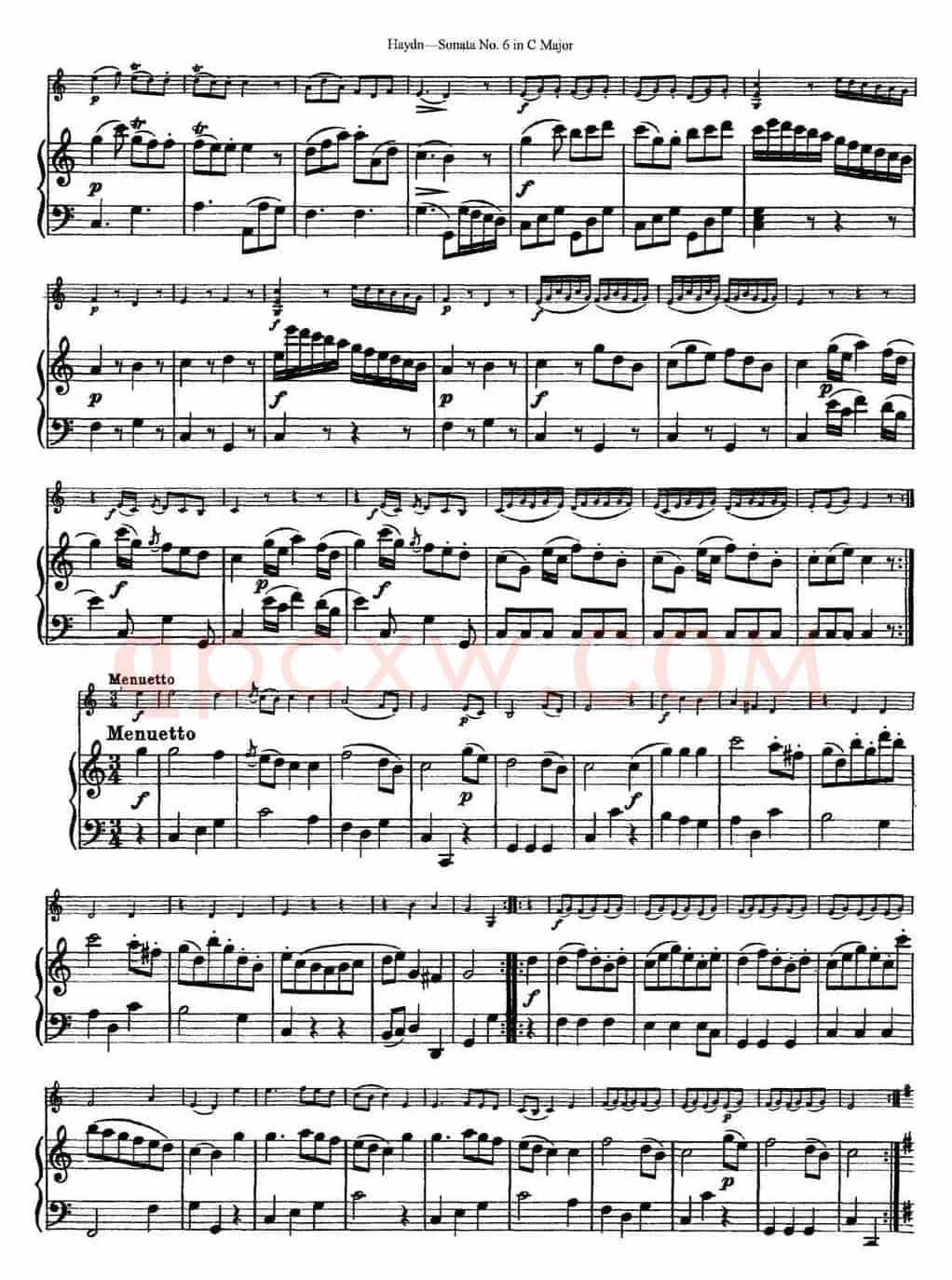 Violin Sonata No.6 in C Major（小提琴+钢琴伴奏）