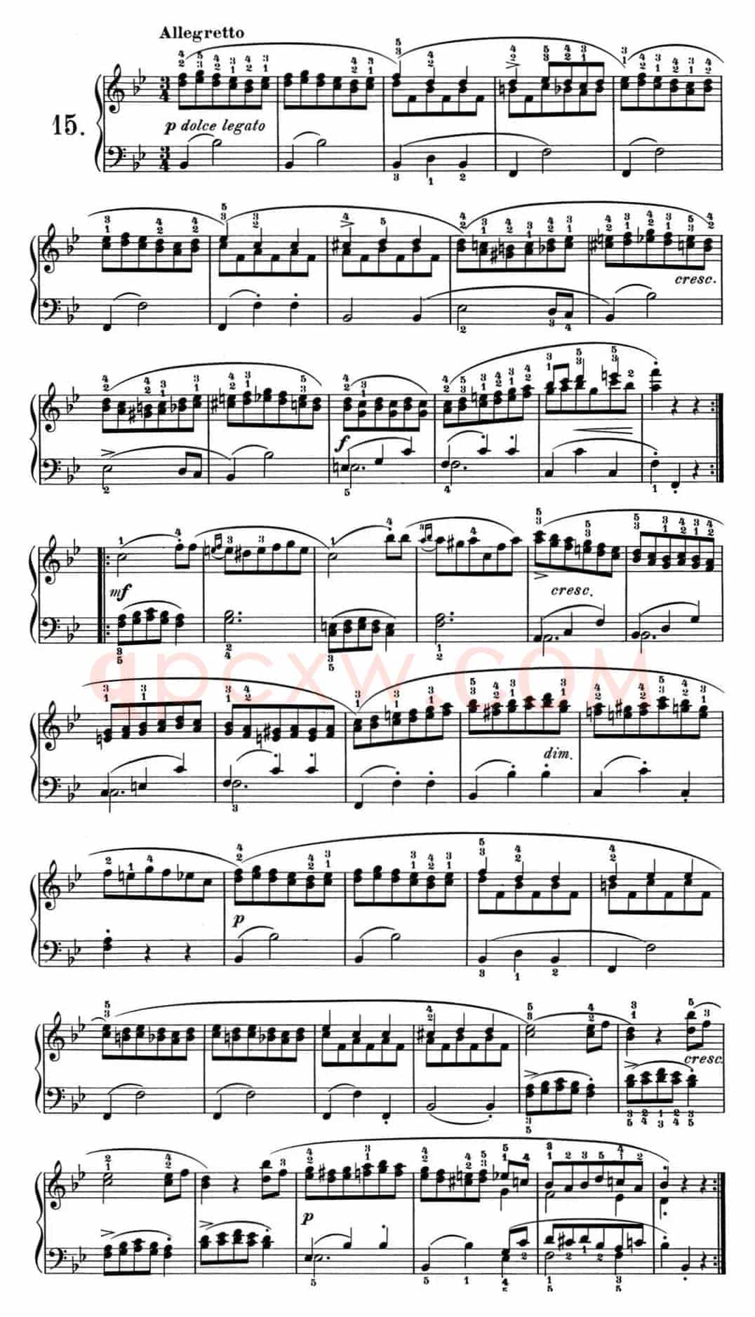 25首车尔尼Op.748练习曲（NO.15）