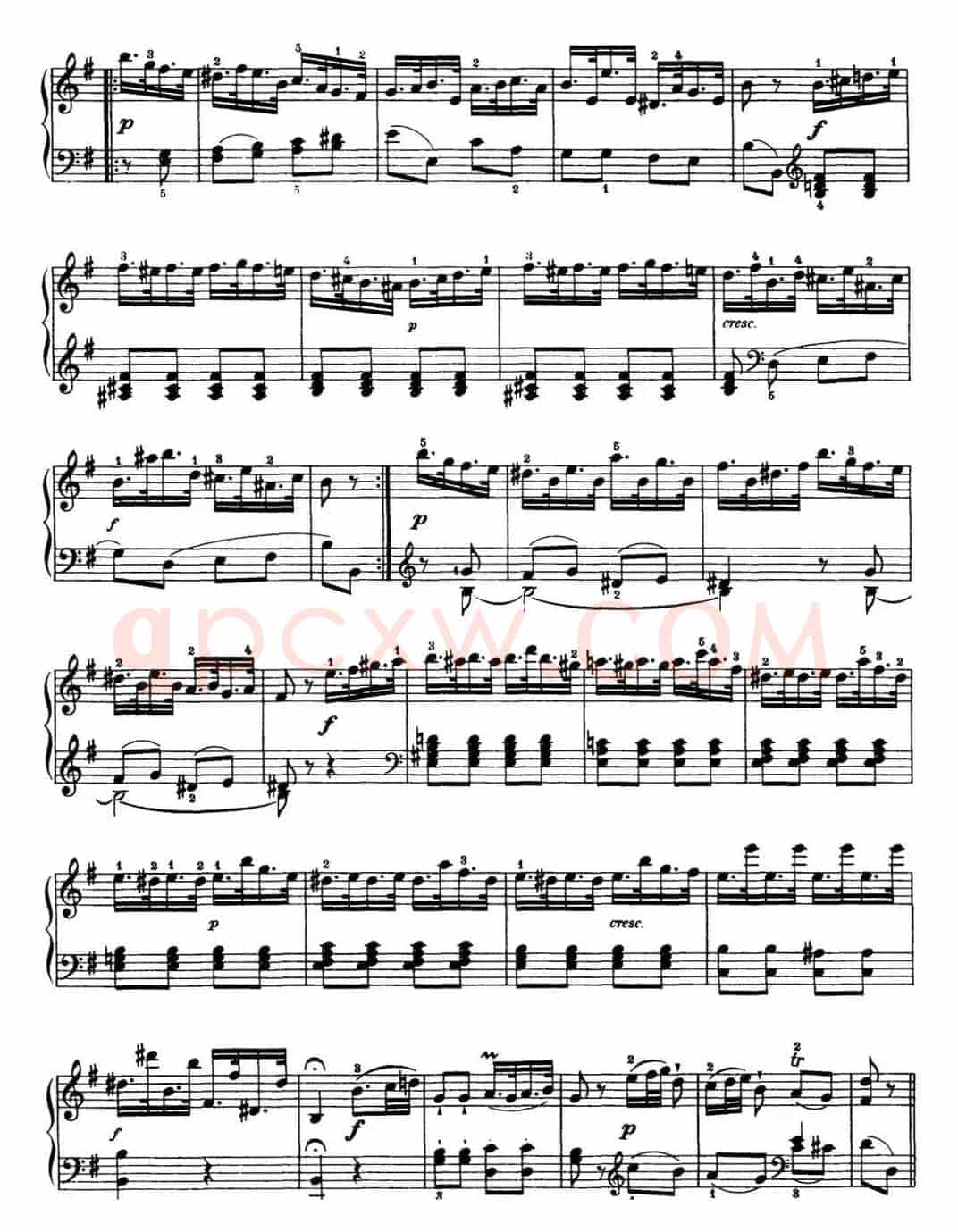 海顿 钢琴奏鸣曲 Hob XVI 39 in G major