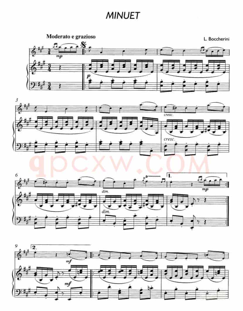 MINUET（小提琴+钢琴）