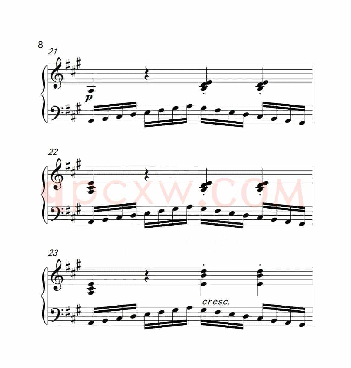 第四级A组 练习曲（中国音乐学院钢琴考级作品1~6级）