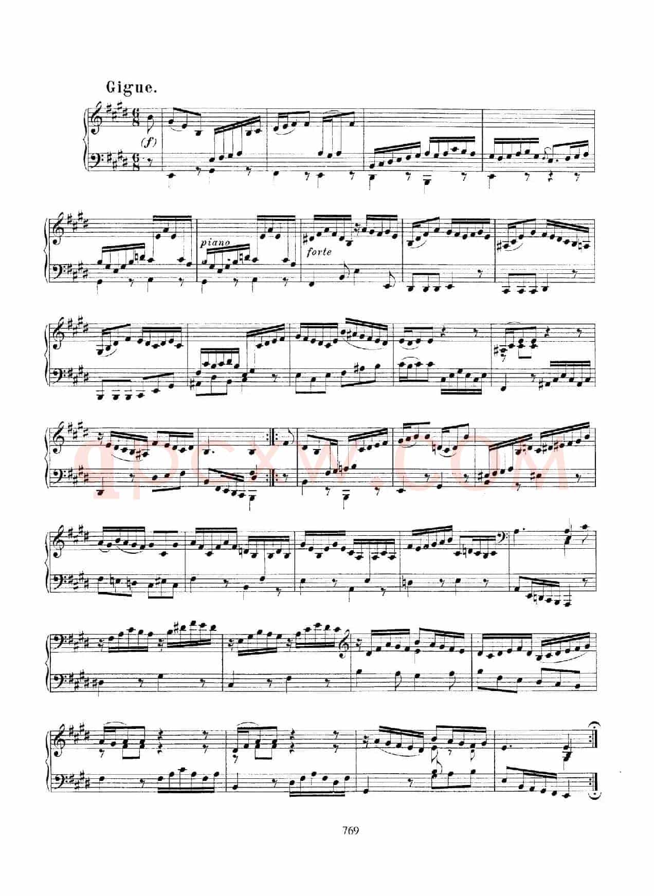 Partita in E Major BWV 1006a（E大调第三无伴奏小提琴组曲·钢琴独奏版）