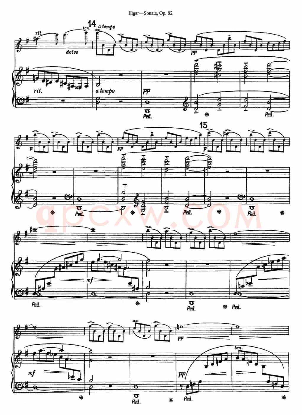 Violin Sonata Op.82（小提琴+钢琴伴奏）