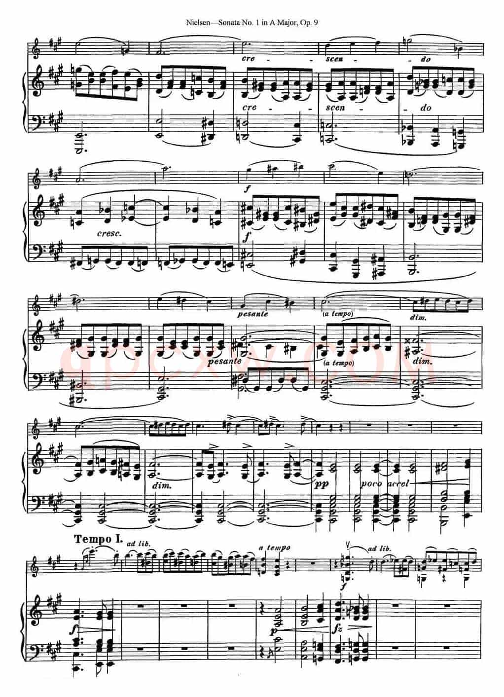 Violin Sonata No.1 in A Major Op.9（小提琴+钢琴伴奏）