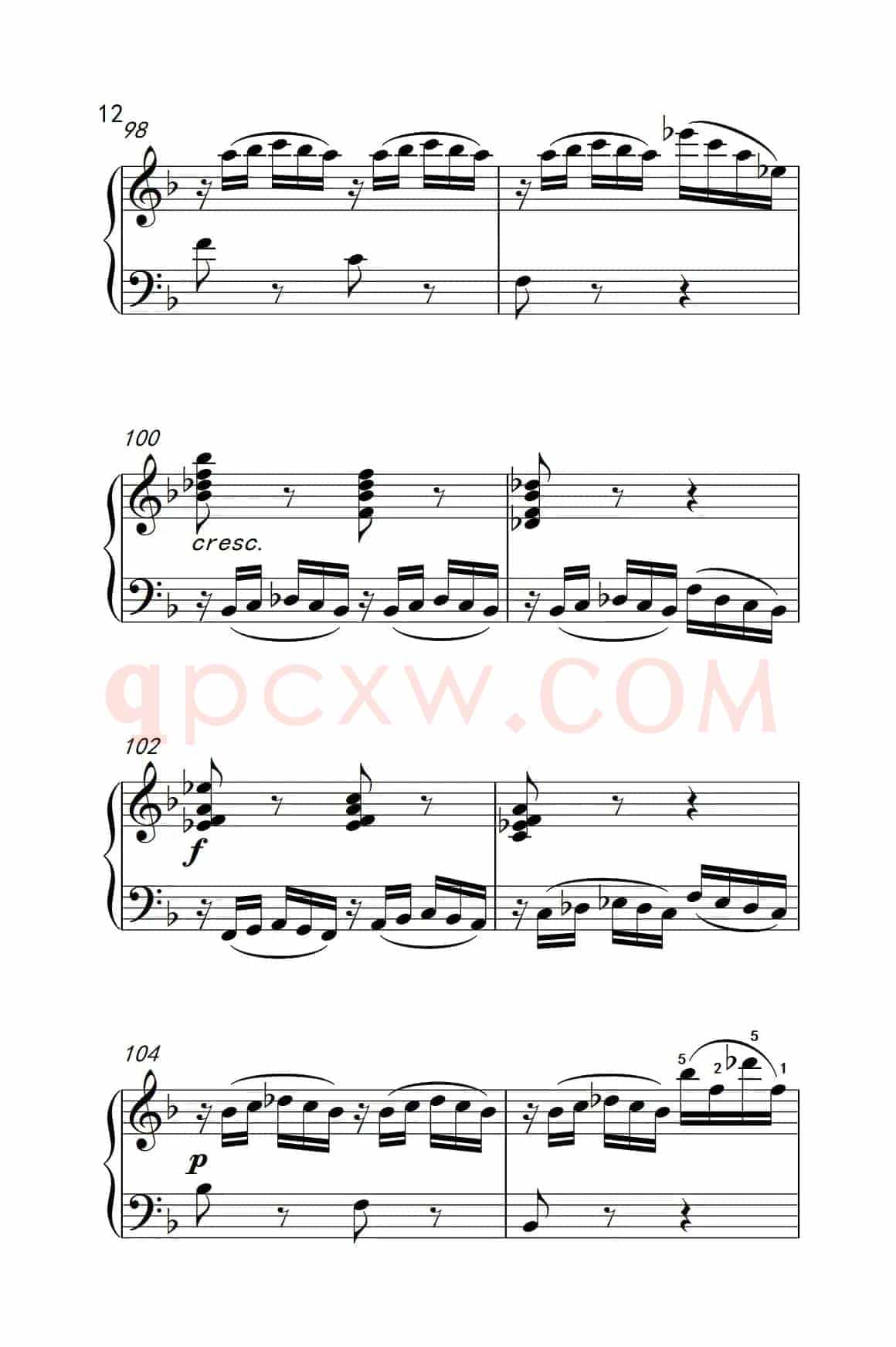 奏鸣曲 Opus 10 Nr.2 第一乐章（贝多芬奏鸣曲集 2）