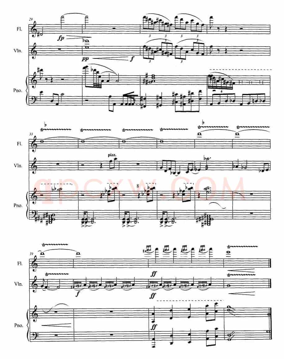长笛与小提琴组曲：（一）古墓（带钢琴伴奏）