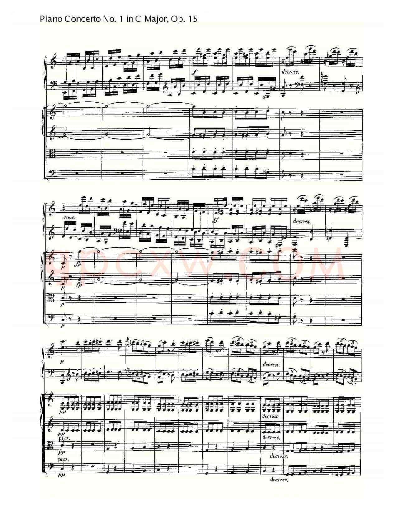 C大调钢琴第一协奏曲 Op.15 第三乐章