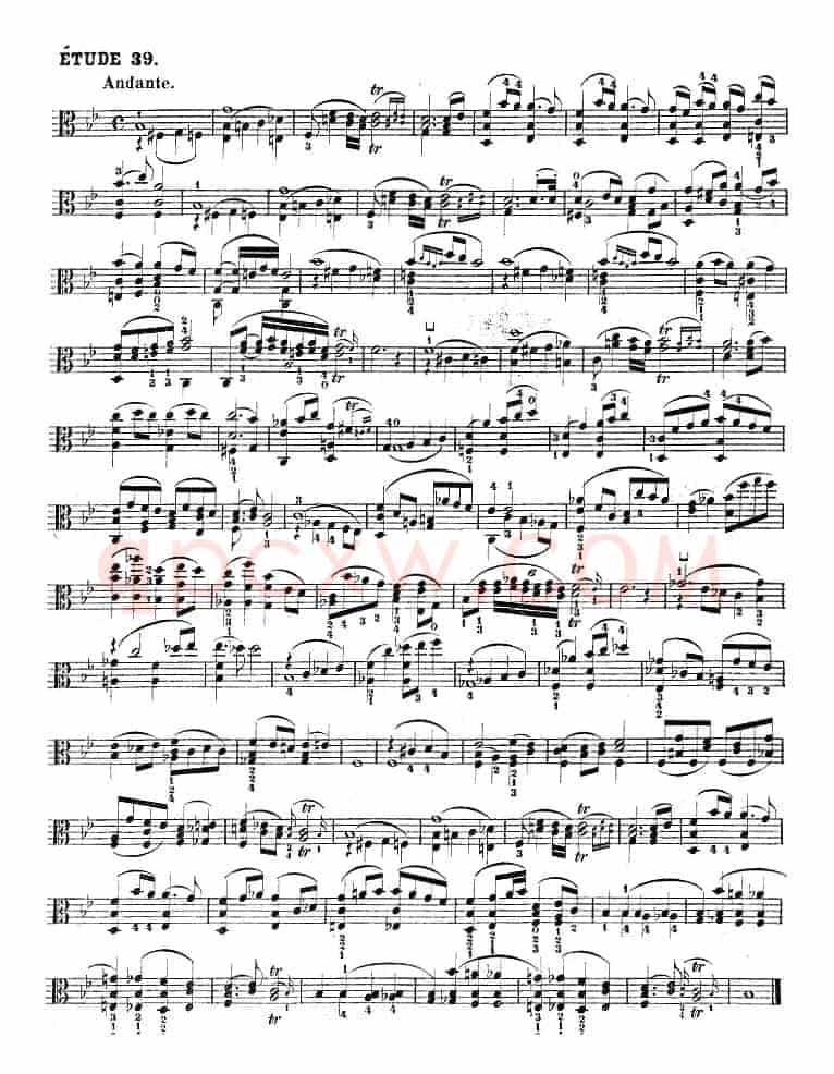 克莱采尔《中提琴练习曲40首》（ETUDE 39-40）