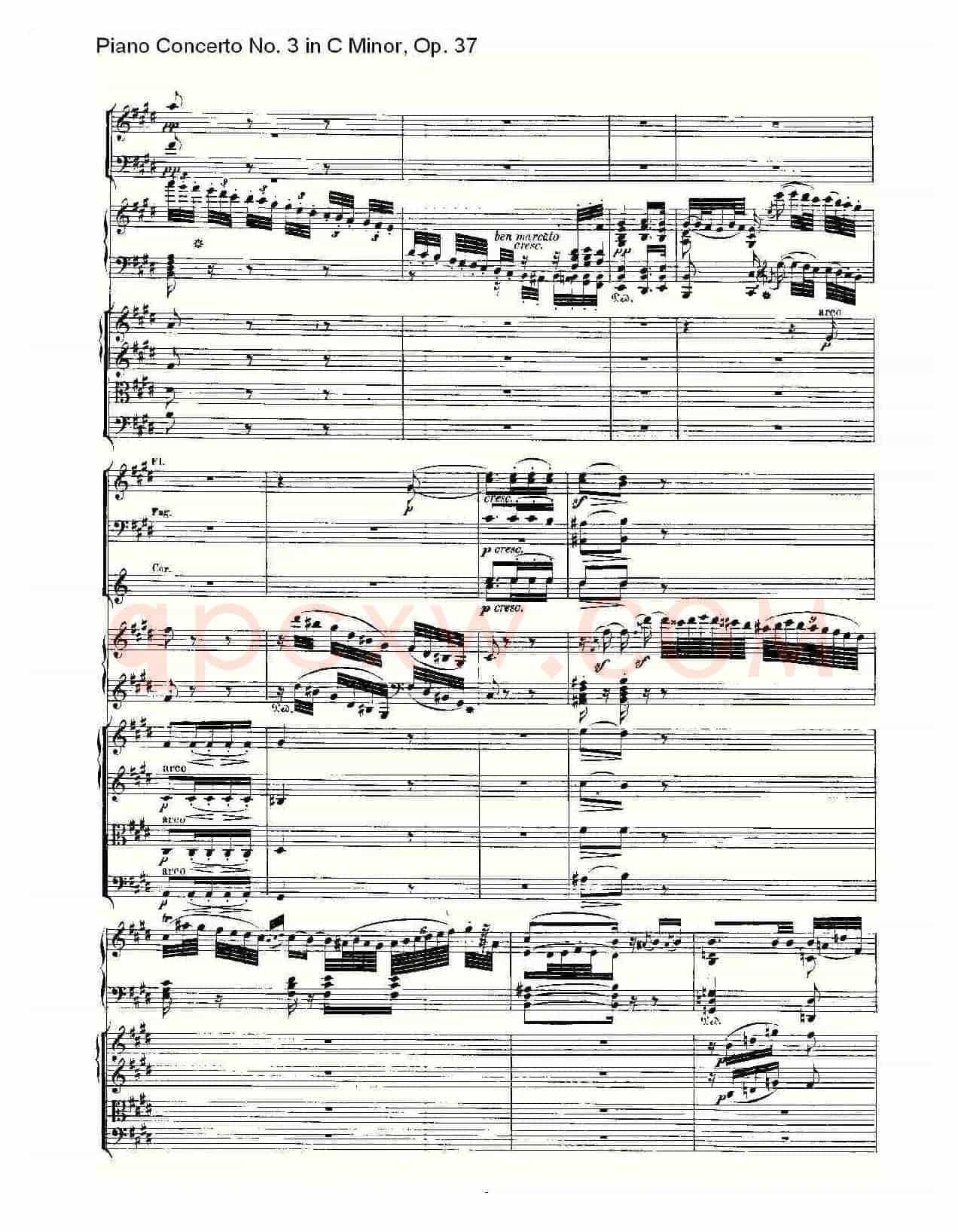 C小调钢琴第三协奏曲 Op.37 第二乐章