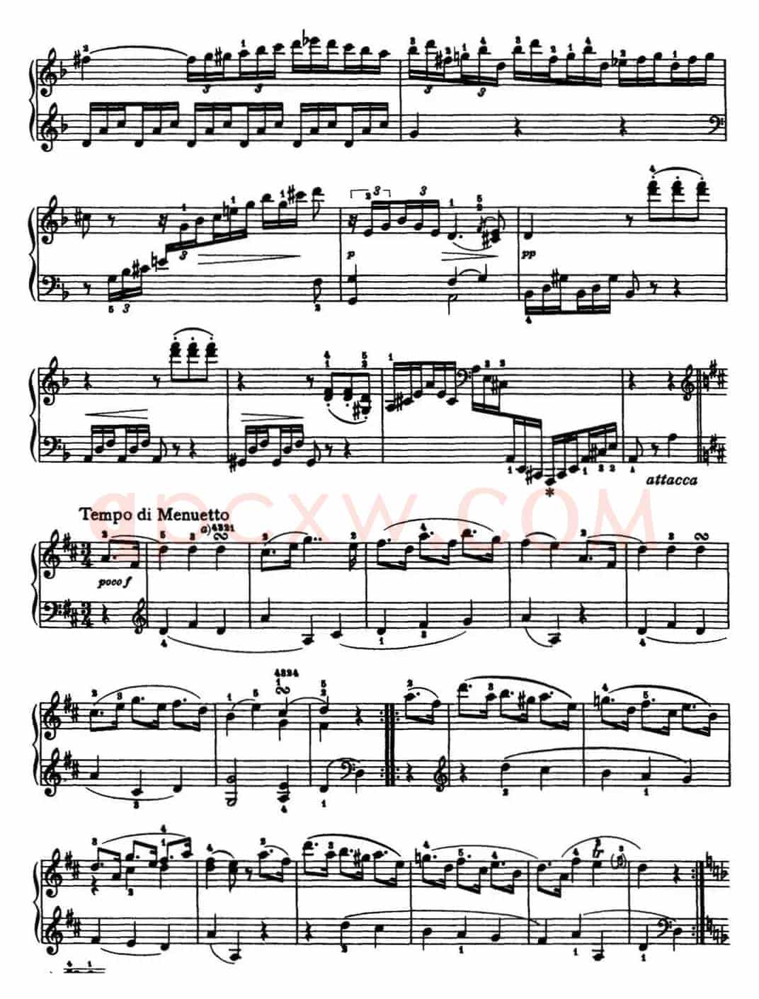 海顿 钢琴奏鸣曲 Hob XVI 33 in D major