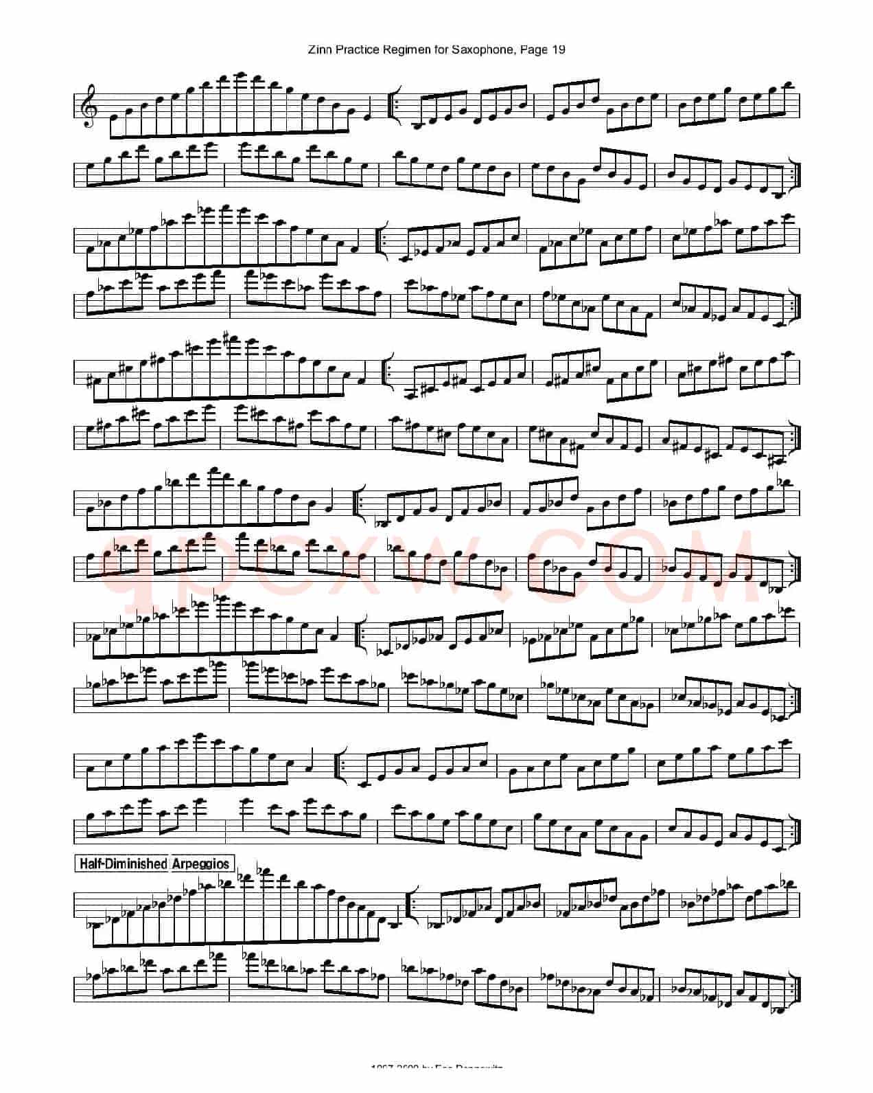 ZinnRegimenSax2009练习曲
