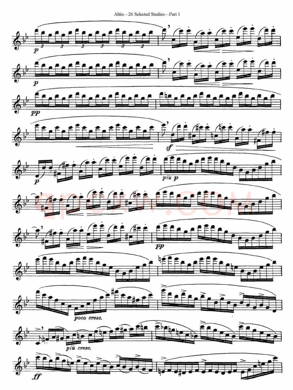 阿尔泰斯26首精选长笛练习曲（NO.10）