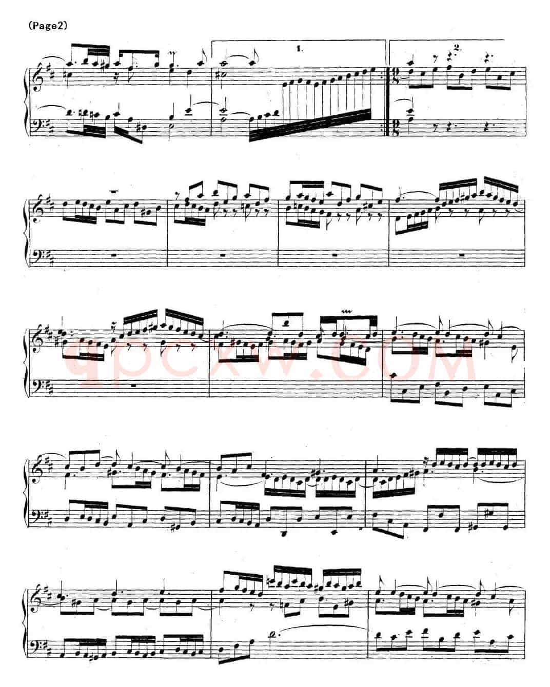 帕蒂塔6首德国组曲（No.4 D大调 巴赫 Partita D Major BWV 828）