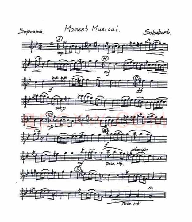 Moment Muical（音乐瞬间）（四重奏分谱）