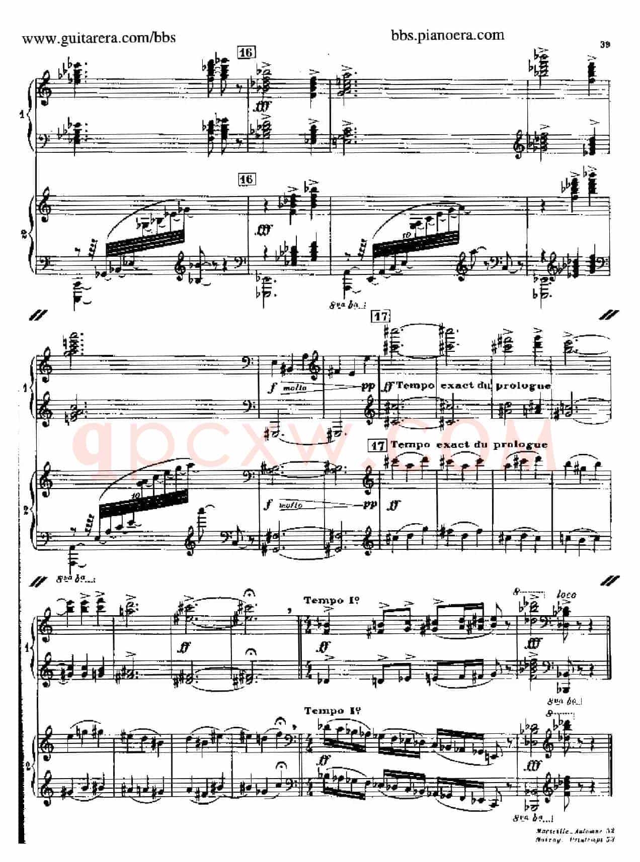Sonata for Two Pianos(双钢琴奏鸣曲)