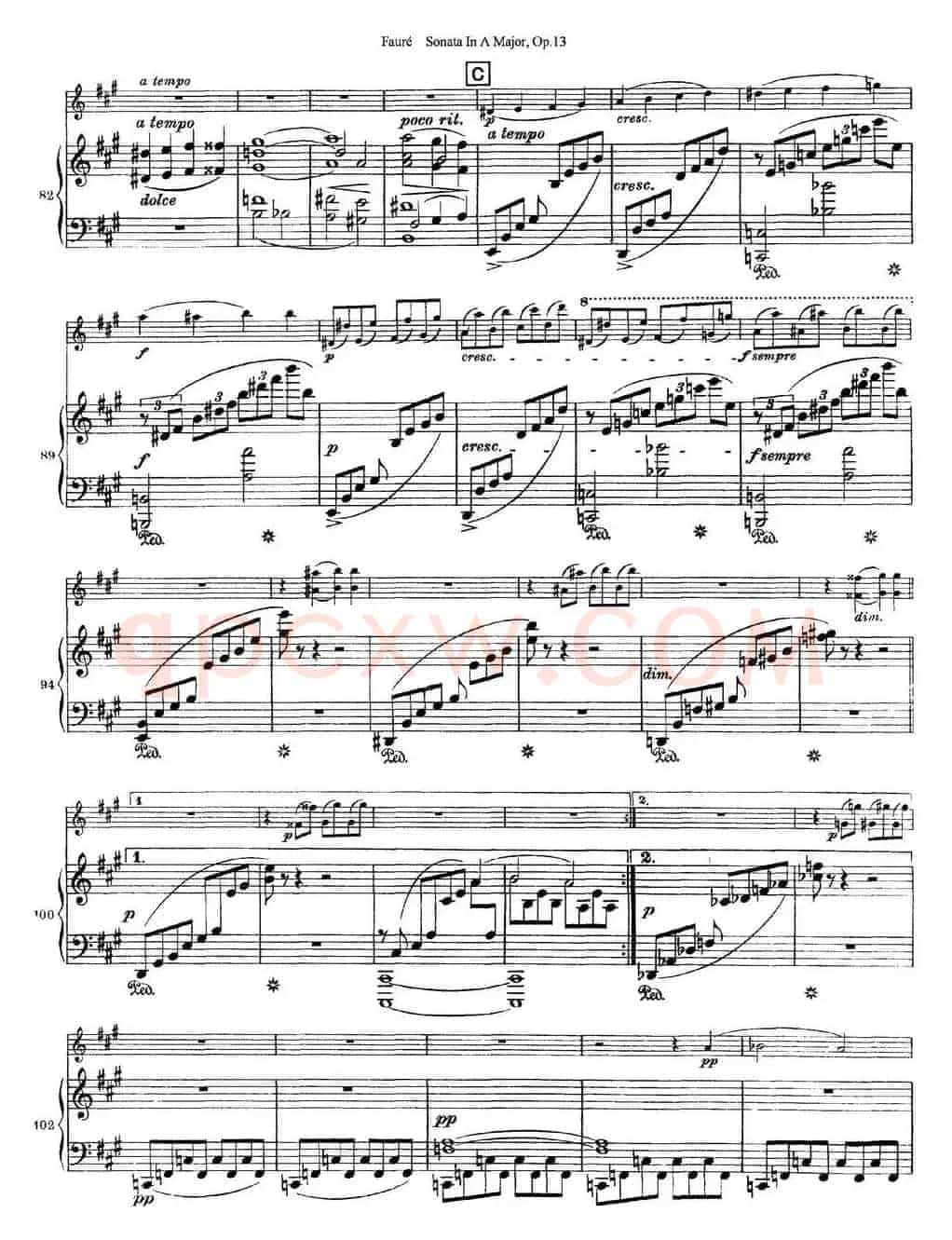 Violin Sonata No.1 Op.13（小提琴+钢琴伴奏）