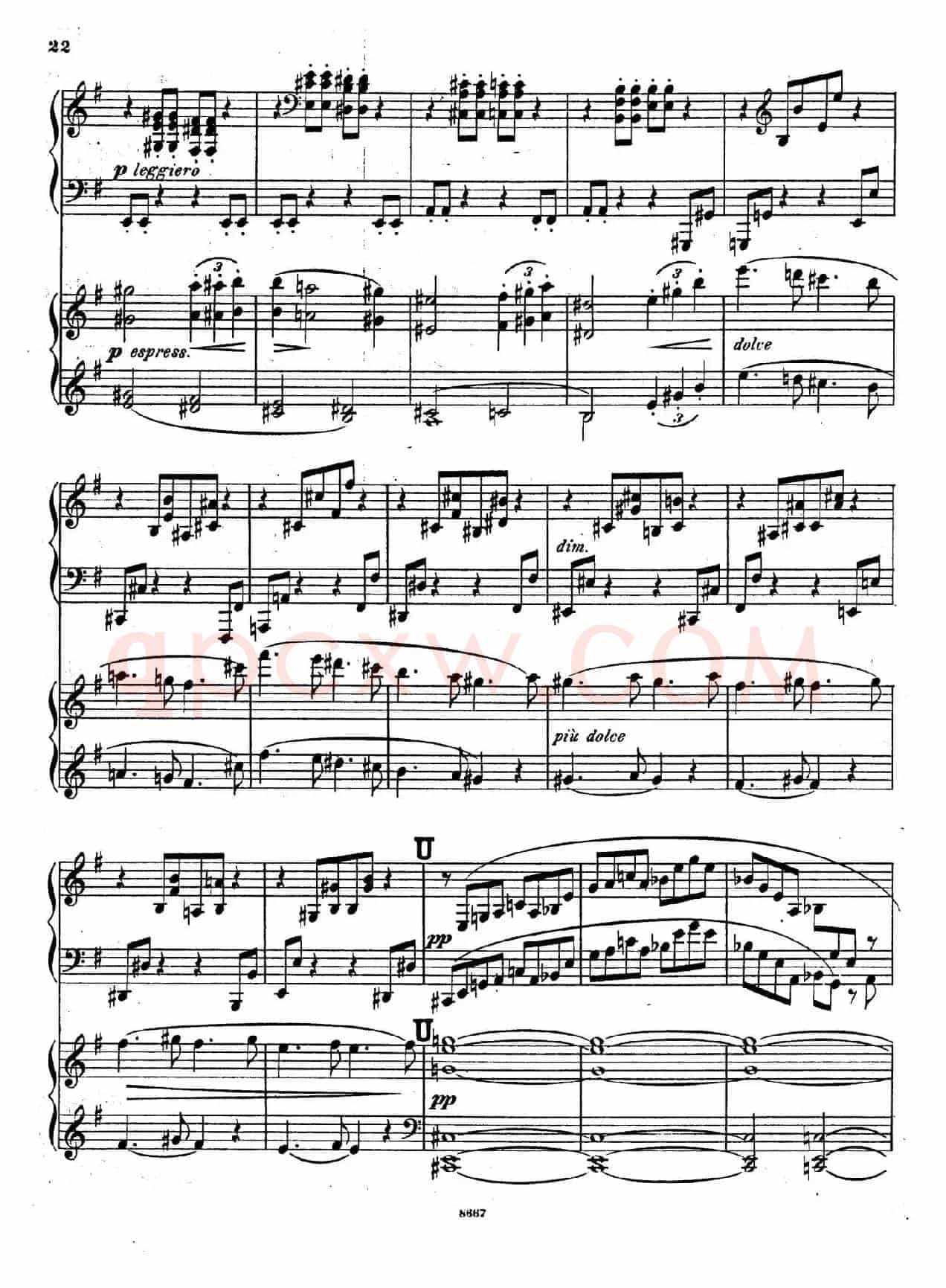 Symphony No.4 in e Minor Op.98(e小调第四交响曲·双钢琴)