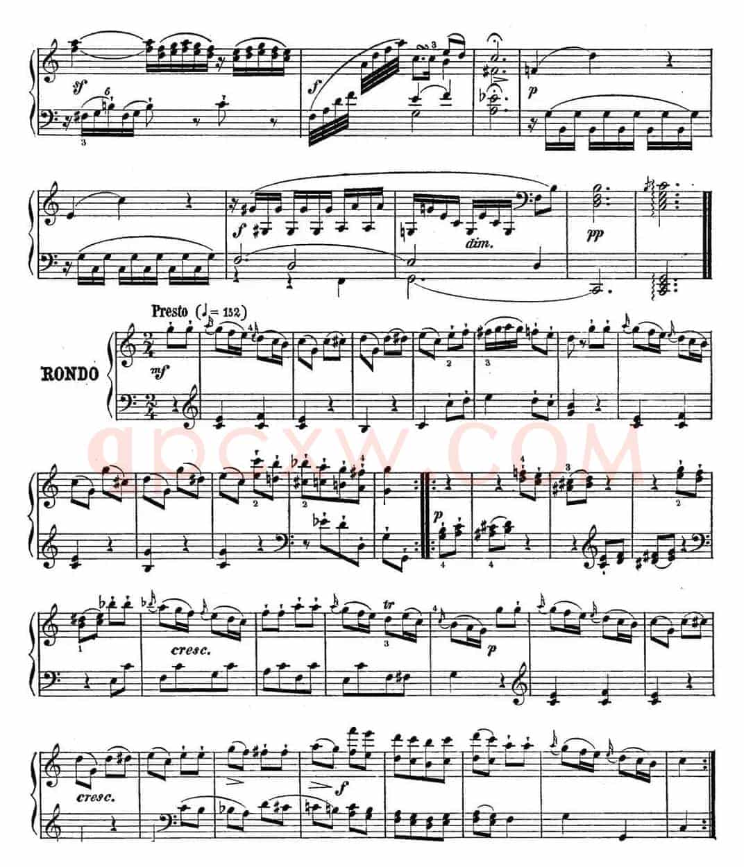 海顿 钢琴奏鸣曲 Hob XVI 48 in C major