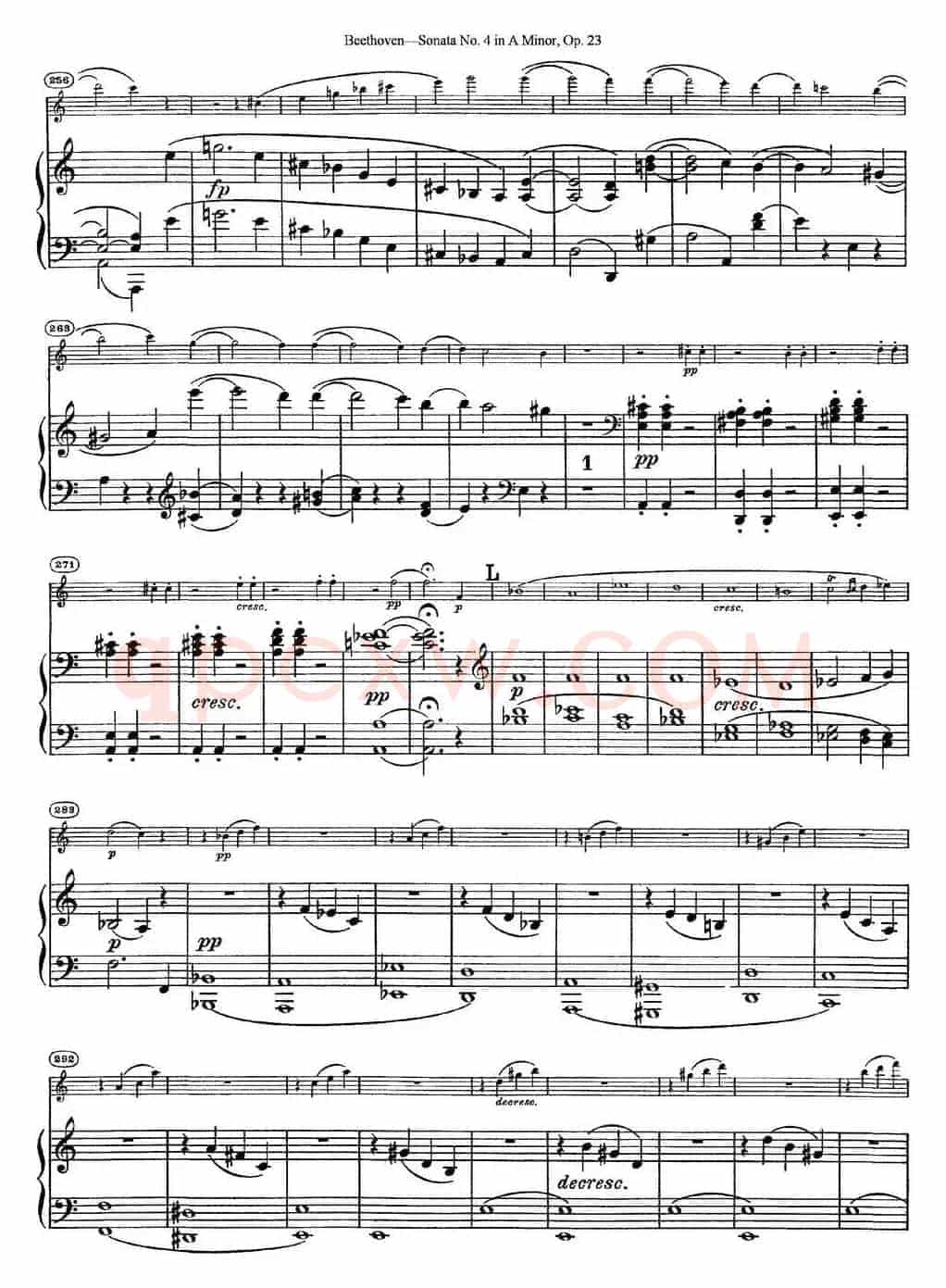 Violin Sonata No.4 in A Minor Op.23（小提琴+钢琴伴奏）