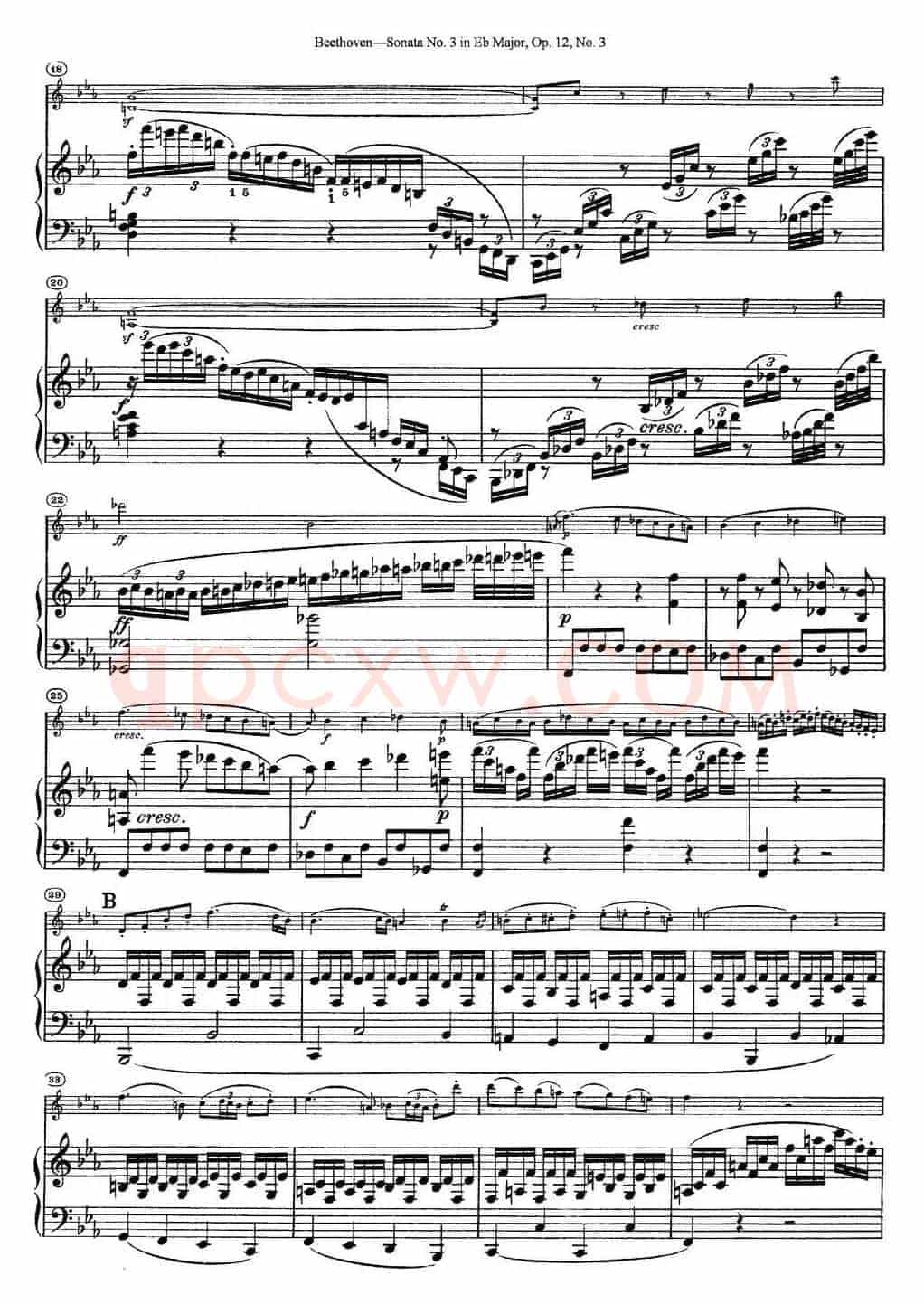 Violin Sonata No.3 in Eb Major Op.12 No.3（小提琴+钢琴伴奏）