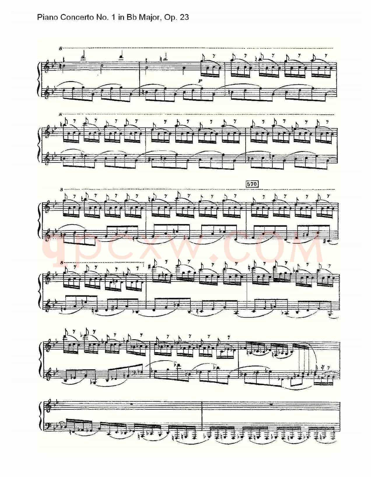 Bb大调第一钢琴协奏曲,Op.23第一乐章第二部(一)