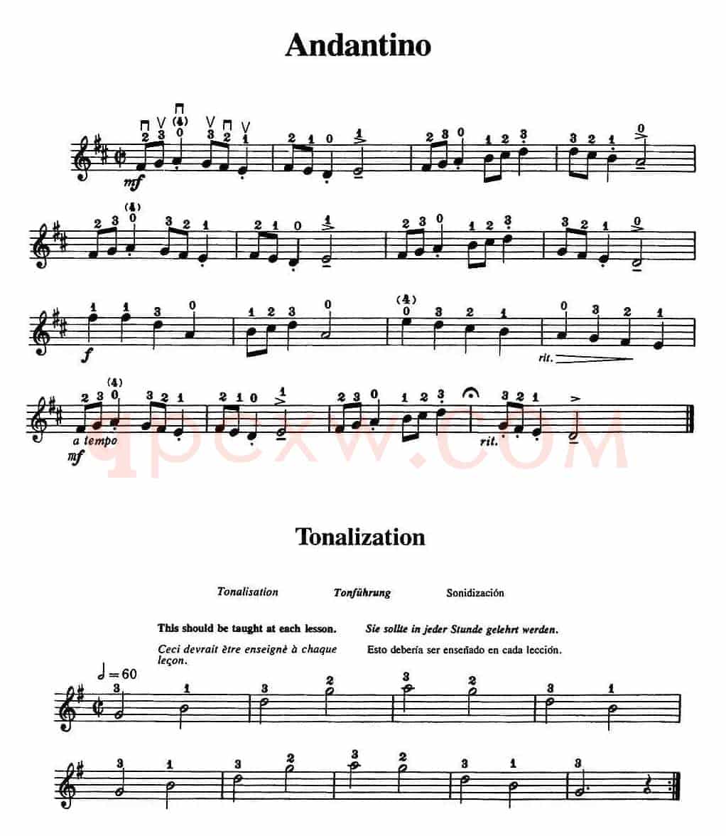 铃木小提琴教材第一册（Suzuki VIOLIN PART VOLUME 1）