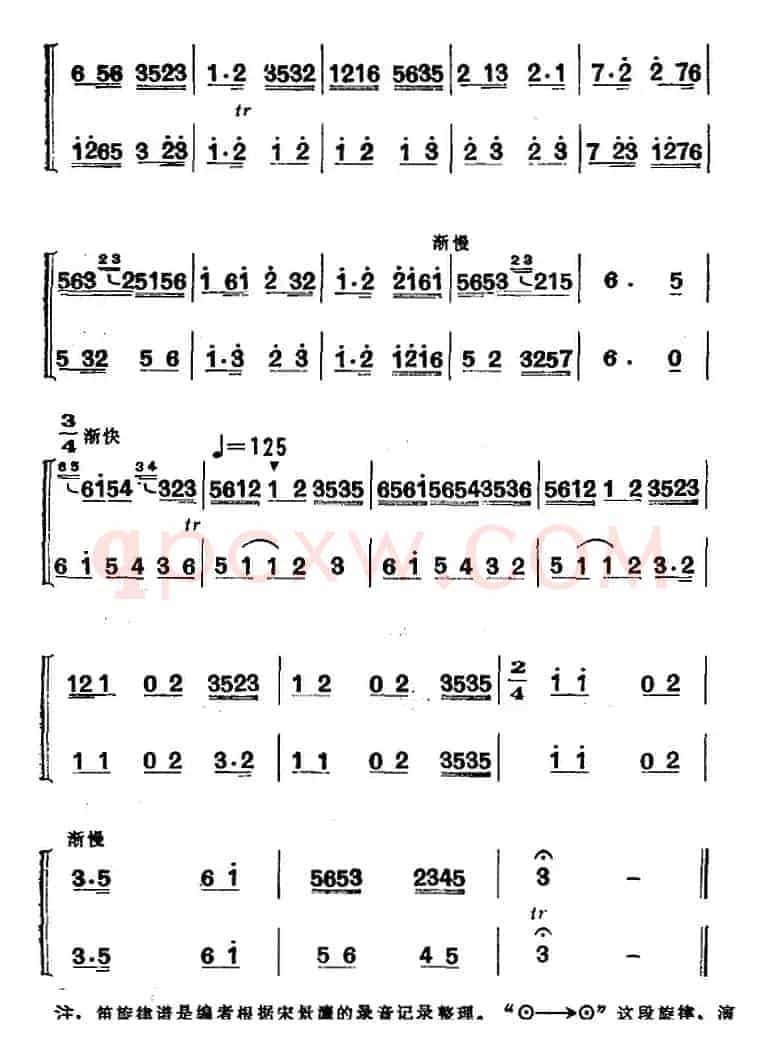 江南丝竹乐曲：中花三六（二胡+笛）